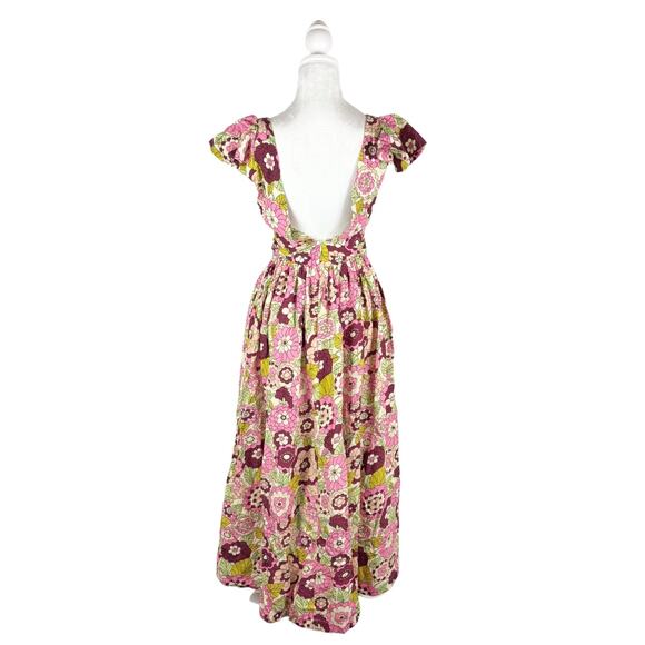 Dodo Bar Or Jenny Maxi Dress Pink Green XS - Picture 6 of 10